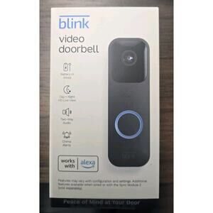 Blink Smart Wi-Fi Video Doorbell Wired/Battery with 2 Way Audio with Alexa Black
